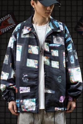 Китай ОКРАШЕННАЯ В ПРЯЖЕ зимняя ветрозащитная мужская куртка на заказ атласная бейсбольная куртка продается