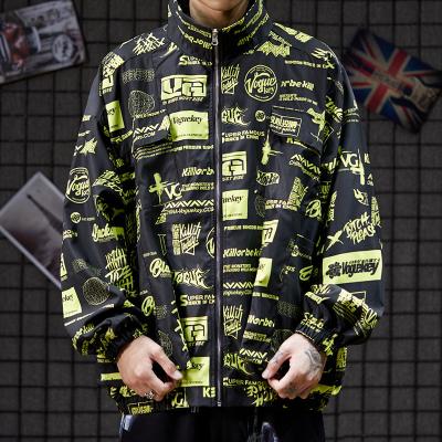 China Low moq clothing manufacturer Plus Size Zipper Polyester Men Long Sleeve Jacket Windbreaker for sale
