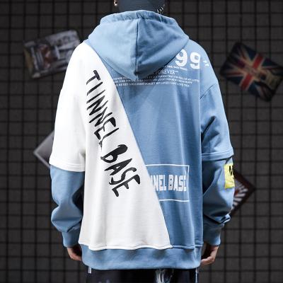 China 75% Cotton Unlined Men Cool Hoodies Hiphop Loose Gothic Print Hoodie for sale