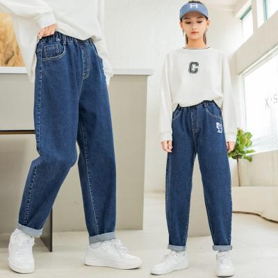 China 55% Flax 45% Cotton Girls Spring Pants Thin Loose Casual Knickerbockers for sale