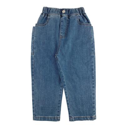 China Children Clothing Production Jeans With Waistband Elastic For Boys for sale