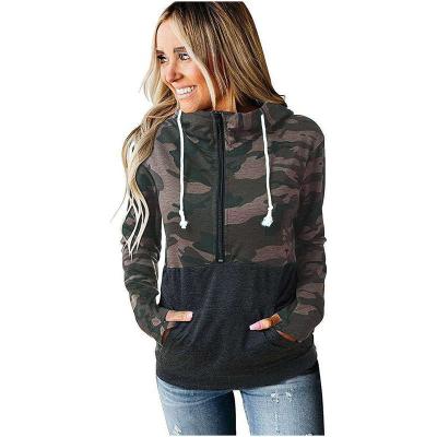 China Custom Clothing Women'S Winter Hoodies With Hooded Printing Half - Zipper  S-3XL Cotton&Polyetser for sale