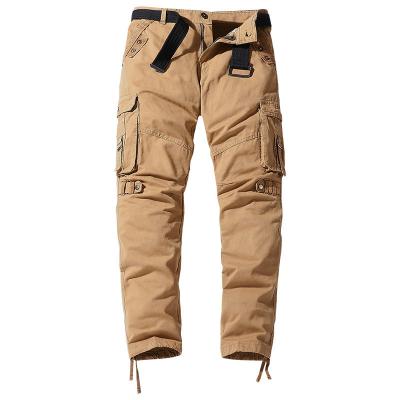 China Streetwear Clothing 100% Cotton 29-38 Size Cargo Long Straight Pants With Belt For Men for sale