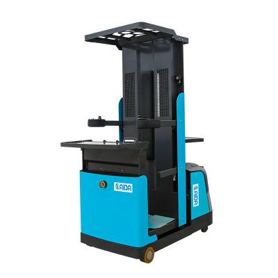 China Automated Warehouse Order Picker 300kg High Performance EPS steering aerial order picker for sale