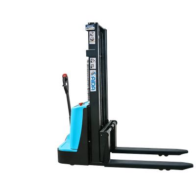 China Elektrische voetgangerspallet stapler, loop achter de stapler vorkheftruck 2500mm hoogte Te koop