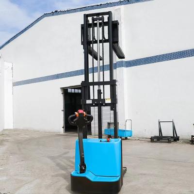 China Industrial  Power Electric Stacker Forklift 2000lbs Capacity Automatic pallet stacker lift for sale