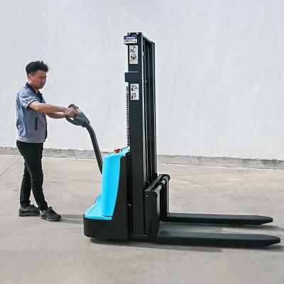 China intelligent Semi Electric Stacker 1.5 Ton Capacity , Electric Walkie Pallet Stacker battery operated pallet stacker for sale