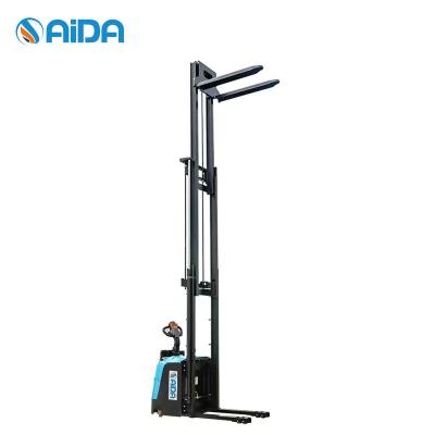 China ISO Certified Full Electric Stacker Forklift 1000kg  Capacity  With Reach battery operated forklift for sale