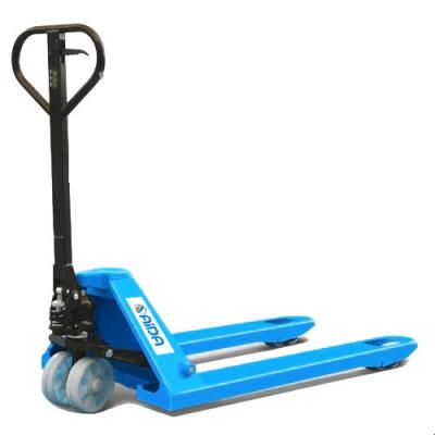 China Jack Manual Hand Pallet Truck hand pump operated lift truck Mover 190mm Lift Height With Polyurethane Wheels for sale