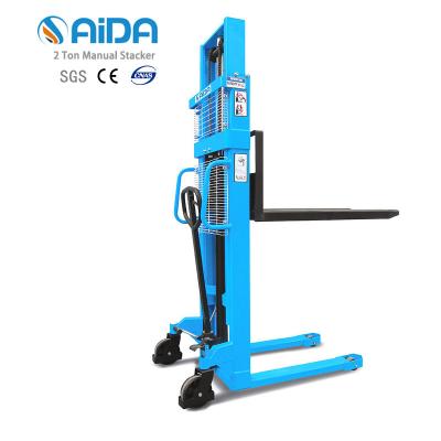 China Hand Operated Hydraulic Stacker 1ton for sale