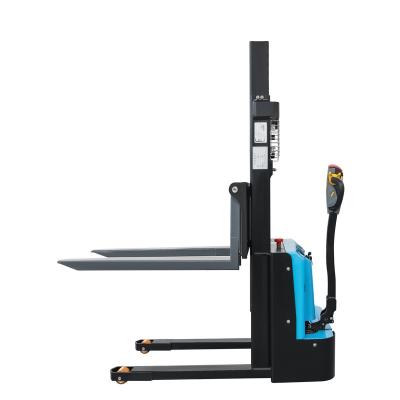 China Reach  Pedestrian Stacker Truck , Electric Stacker Pallet Jack 1.5 Ton battery pallet stacker for sale