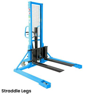 China Straddle Hand Pallet Stacker  , Manual Platform Stacker 1000kg for sale