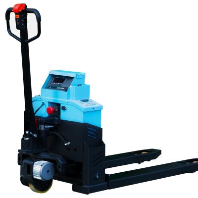 China Industrial Electric Pallet Truck With Weighing Scale Load 2 Tons for sale