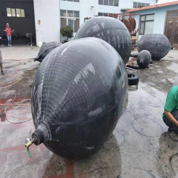 Quality OEM Cylindrical Ship Launching Balloon Inflatable Ship Launching Rubber Airbag for sale