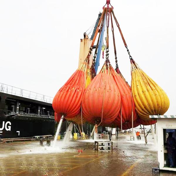 Quality Heavy Duty Crane Load Test Water Bags 1T - 150T Capacity Parachute Shape for sale