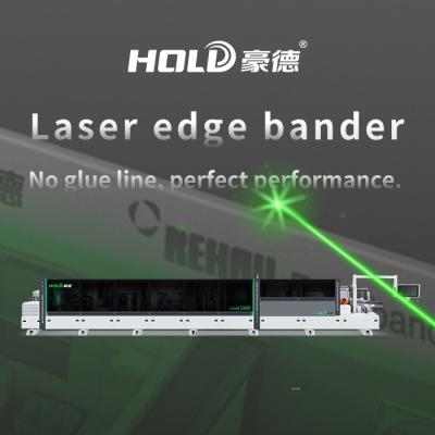 China 3kw Laser Wood Edge Banding Machine Belt Feeding PLC Control for sale