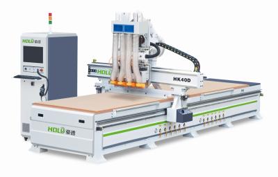 China 4 Multi Spindle Cnc Panel Router Machine Wood Work Two Working Station for sale