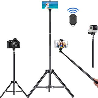 China Extended 1520mm Adjustable Selfie Stick Tripod For Cellphone for sale