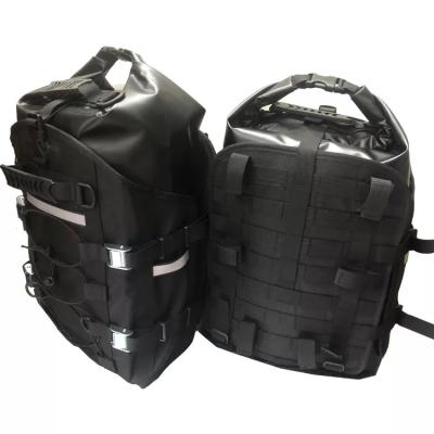 China Back Plate Waterproof Dry Bag Molle Motorcycle Saddlebags For Travel for sale