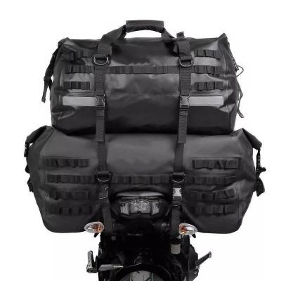 中国 840D TPU モールシステム ドライ デュッフルバッグ ソフト モーターサイクルのサドルバッグ 60l 販売のため