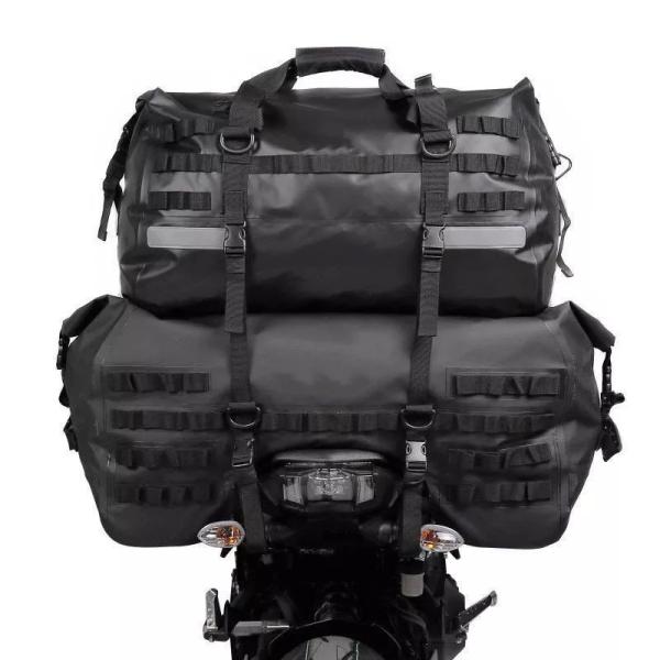 Quality 840D TPU Molle System Dry Duffel Bag Soft Motorcycle Saddlebags 60l for sale