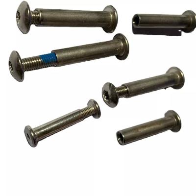 China Top Quality Fastener SS304 A2 Stainless Steel Binding Post Barrel Nut Male And Female Screw for sale