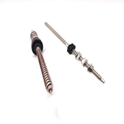 China M10 200mm / 250mm SS304 Self Drilling Metal Screws Tin Roof Hanger Bolt Double End Dowel Screw for sale