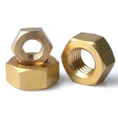 China ASME B18.2.2 Brass Heavy Hex Nuts and Jam Nuts Plain Finish Screw With Nut for sale