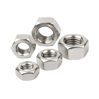 China Inox Stainless Steel Hex Nut DIN934 Metric Sizes Coarse Thread Fine Thread A2-70 SS304 Hexagonal Nuts for sale