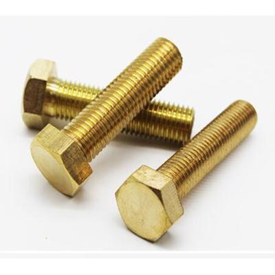 China Din 933 Iso 4017 Hex Head Cap Screw Brass M3 - M20 Fully Threaded for sale