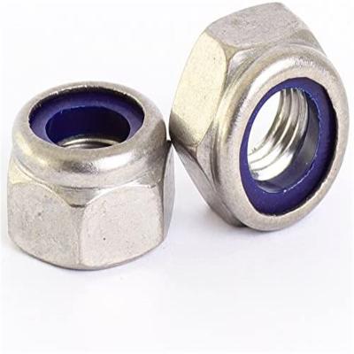 China Nylon Nuts DIN 985 Stainless Steel 304 Insert Hex Lock Nut Hexagon en venta