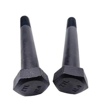 China Gr10.9 Black Hex Bolts And Nuts Carbon Steel Hex Bolts Half Thread DIN931 for sale