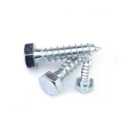 China Galvanized Hex Head Lag Wood Screws Din571 Full Thread Wood Self Tapping Screw for sale