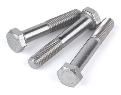 Chine DIN931 Hex Head Bolts And Nuts Stainless Steel Half Thread Hexagon Head Cap Screw à vendre