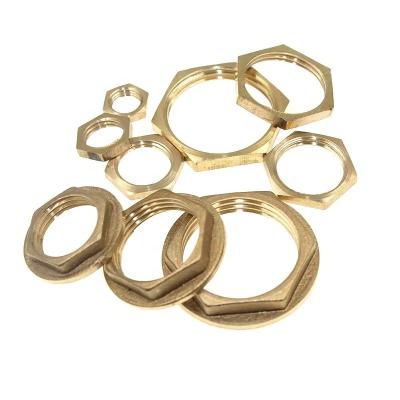 China Brass Check Nut And Hex Thin Flat Head Nut M3-M25 Grade 4/6/8/10 Female Threaded Nut for sale