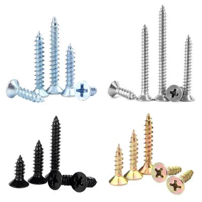 China Zinc Plated Drywall Screw SS Carbon Steel Self Tapping Cross Round Head Metal Screws for sale