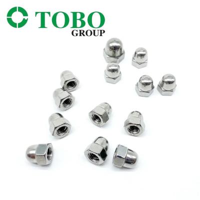 China 304 Stainless Steel Hex Cap Nut DIN 1587 Hexagon Domed Cap Nut for sale