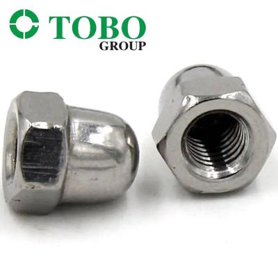 China DIN1587 A2-70 Hexagon domed cap fine tooth nuts stainless steel 304 M10 M12 hex acorn nut for sale