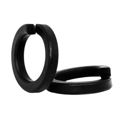 China DIN 127 Colored Spring Lock Washer Carbon Steel Black Round Shape Spring Washers for sale