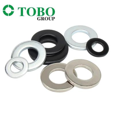 China Customized High-Quality Carbon Steel Black Zinc Plated Flat Washers DIN125 Ultra Thin Flat Washer Thickened Flat Washer for sale