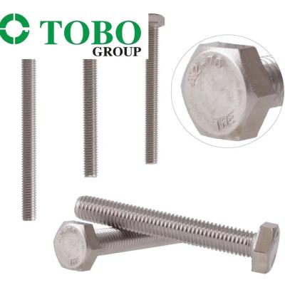 China Stainless Steel 304 316 316L DIN 931 DIN 933 A2-70 Stainless Steel Bolts SS Bolts Nuts Hex Bolt In Stock for sale