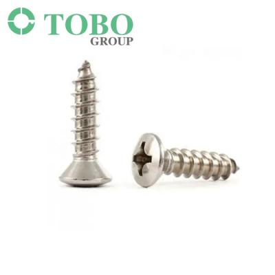 China Hardware Metal Steel Wood Screw Manufacturers Oval Head Self Tapping Screws DIN7983 for sale