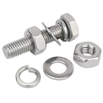 China Hex Head Bolt With Nut And Washer M8 M10 Stainless Steel A2 Hexagon Bolts Fasteners for sale