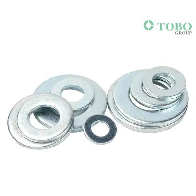 China DIN 125 Zinc Alloy Flat Washers For Friction Reduction Carbon Steel Galvanized Stainless Steel Washers Din127 Din7989 for sale