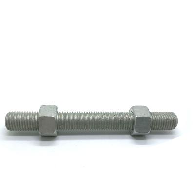 China ASTM A193 Stud Bolt With 2 Nuts Carbon Steel DIN975 Grade 10.9 Threaded Stud Bolts for sale