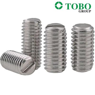 China TOBO 304 316 stainless headless screw slotted head screw DIN551 for sale