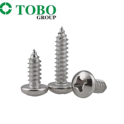 China DIN7983 SS304 Oval Head Self-Tapping Screws M3.5 M4.2 Stainless Steel 304 Head Self Tapping Screws For Sheet Met for sale