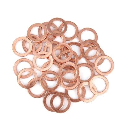 China Copper Flat Washer M2 - M20 DIN988 Sealing Copper Thin Flat Gasket Plain Washers for sale