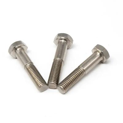 China Nickel Alloy Hexagon Bolts Monel 400 UNS N04400 DIN933 Hex Head Bolt And Nut M10 for sale