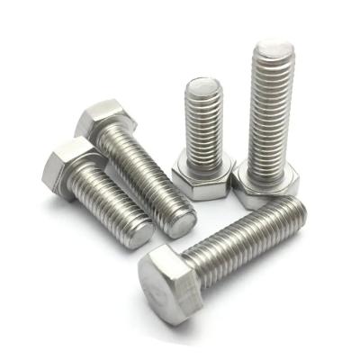 China Hex Head Bolts Monel 400 DIN933 DIN931 M6 M8 M10 Bolts and Nuts Full Threaded Hex Bolts for sale
